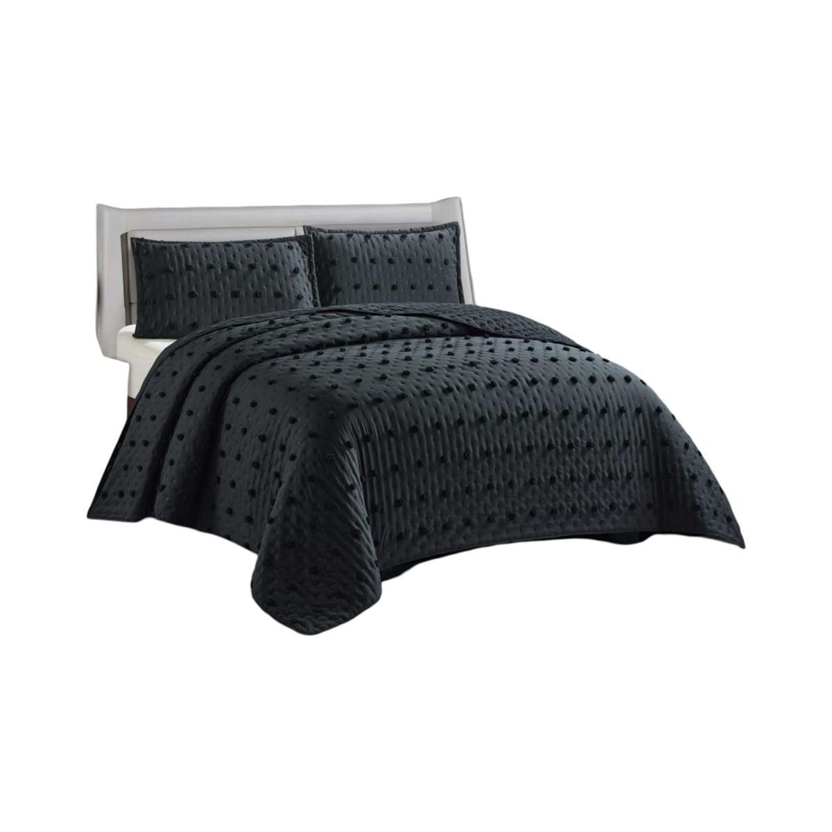 GENERICO - CUBRECAMA QUILT TUFTING DE LUJO SUAVE PLAZA Y MEDIA_.