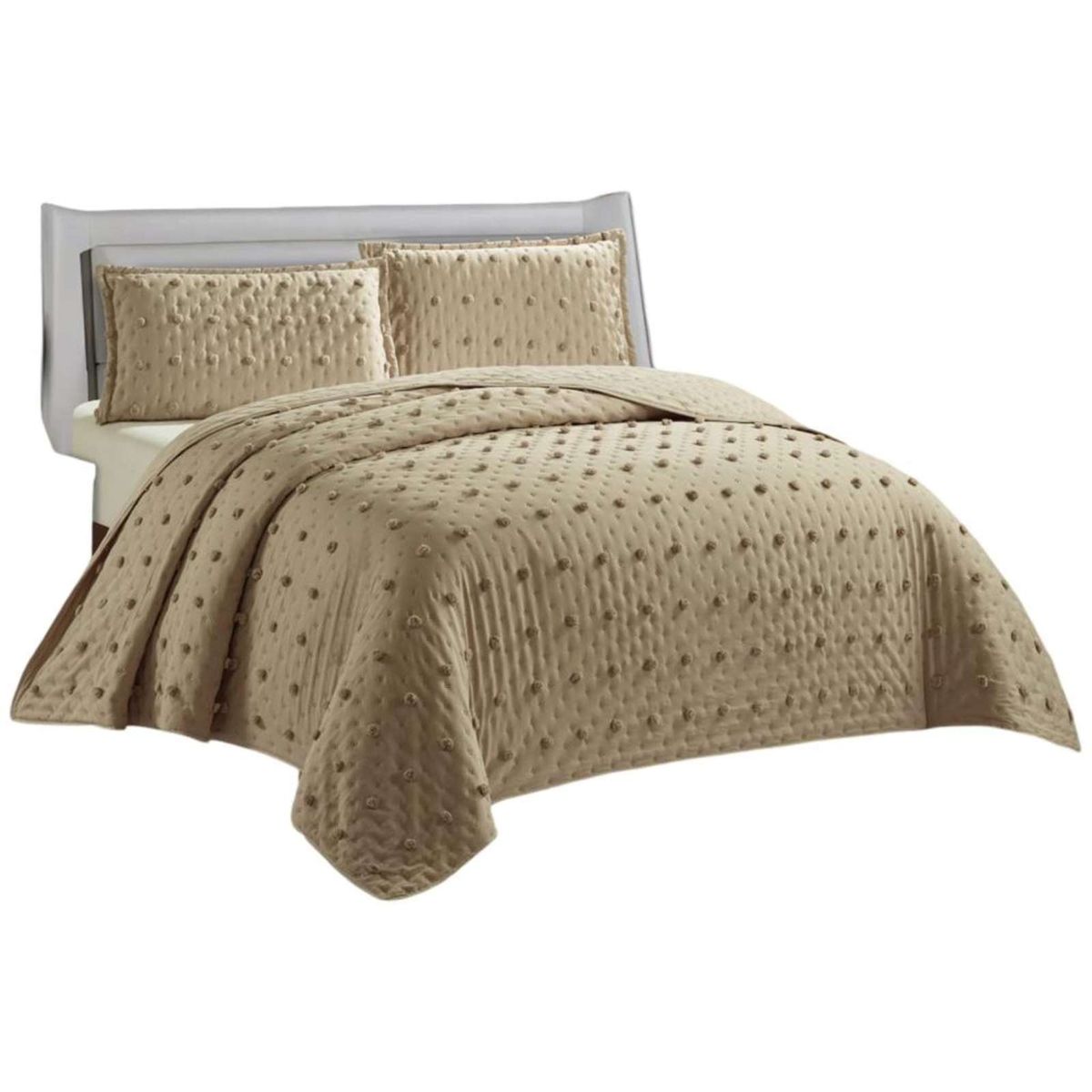 GENERICO - CUBRECAMA QUILT TUFTING DE LUJO SUAVE KING