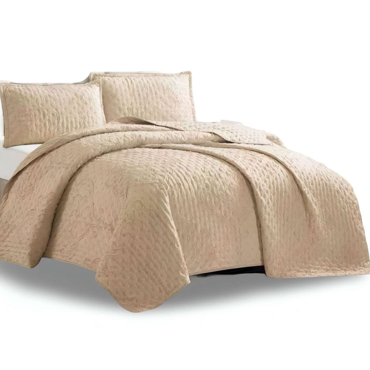 GENERICO - CUBRECAMA QUILT TUFTING DE LUJO SUAVE 2 PLAZAS