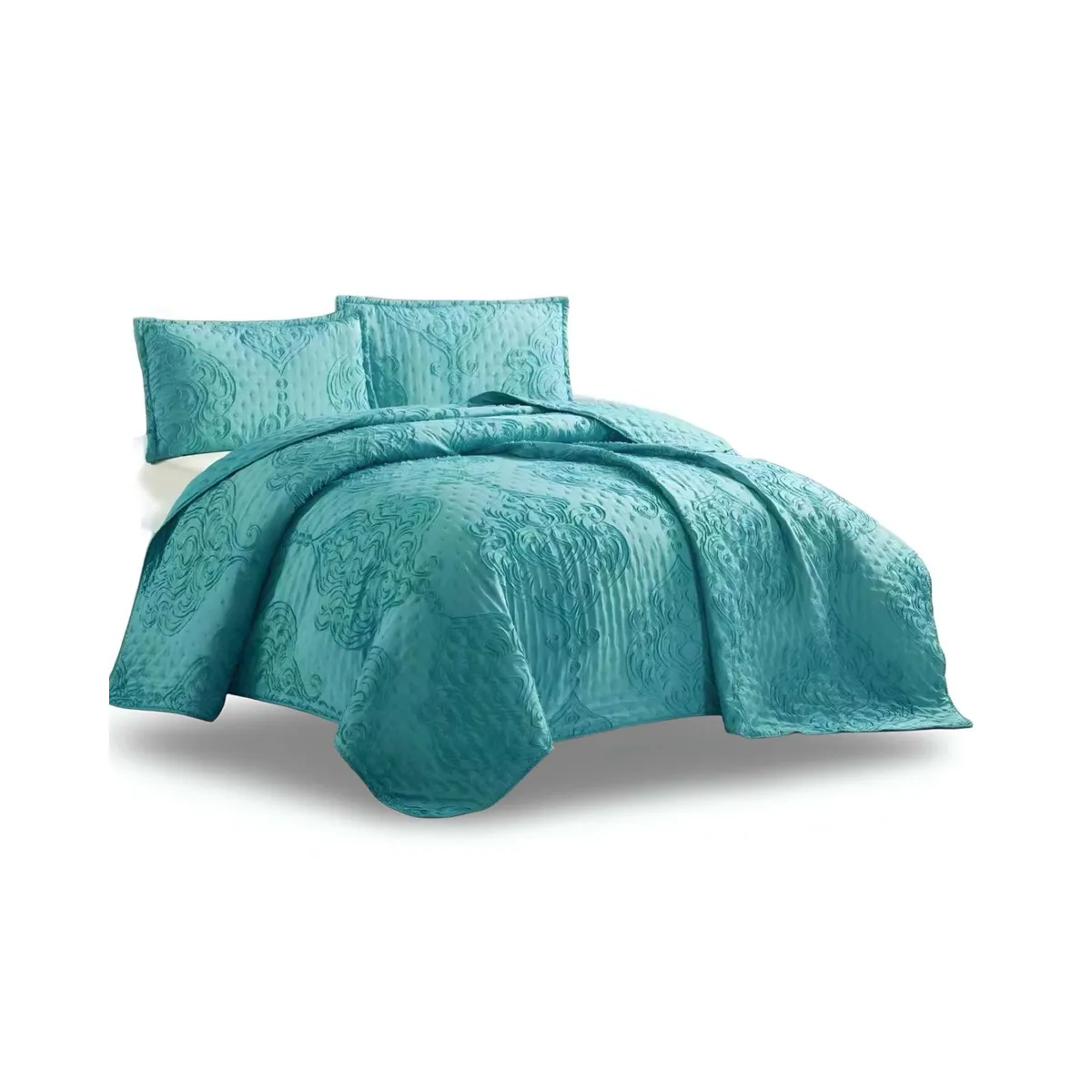 GENERICO - CUBRECAMA QUILT TUFTING DE LUJO SUAVE KING_.