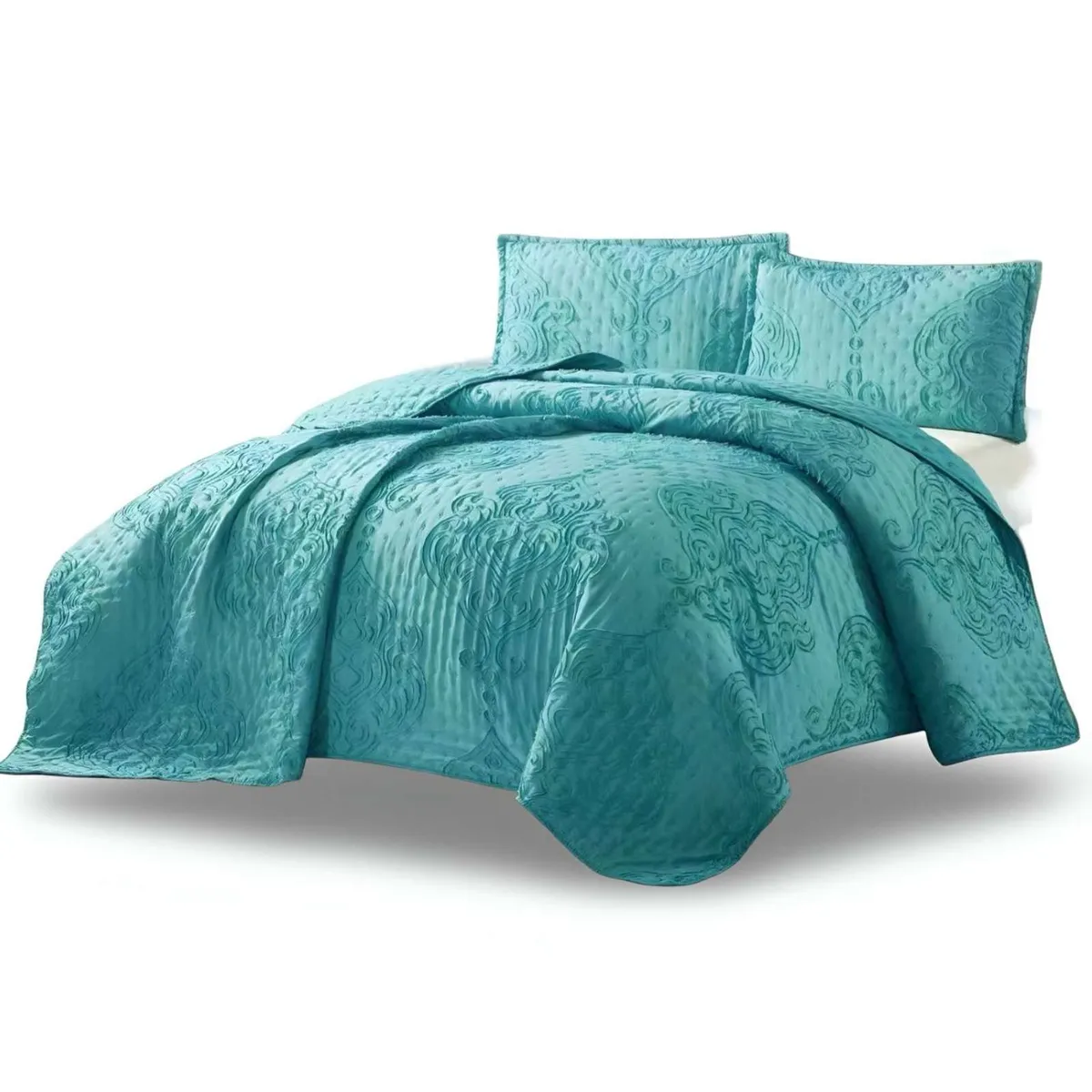 GENERICO - CUBRECAMA QUILT TUFTING DE LUJO SUAVE KING_.