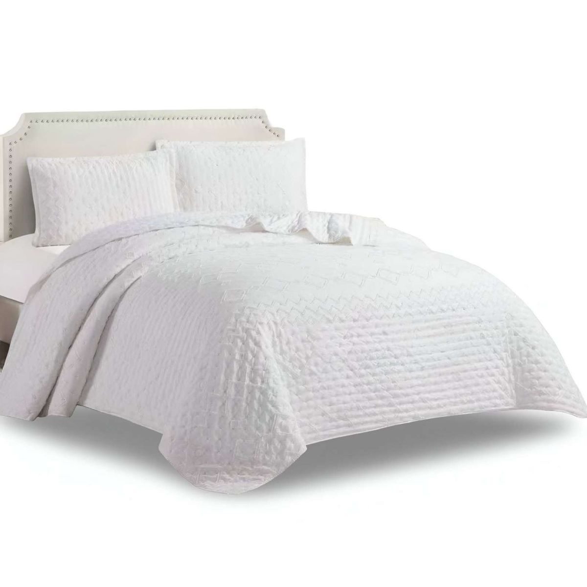 GENERICO - CUBRECAMA QUILT TUFTING DE LUJO SUAVE 2 PLAZAS
