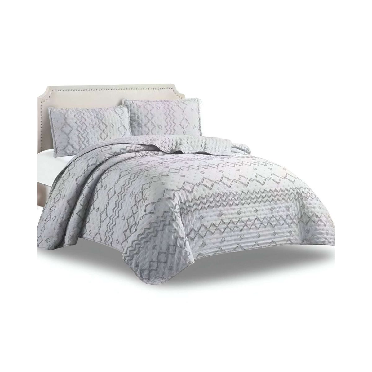 GENERICO - CUBRECAMA QUILT TUFTING DE LUJO SUAVE 2 PLAZAS