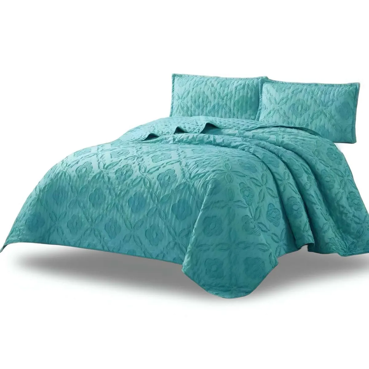 GENERICO - CUBRECAMA QUILT TUFTING DE LUJO SUAVE PLAZA Y MEDIA