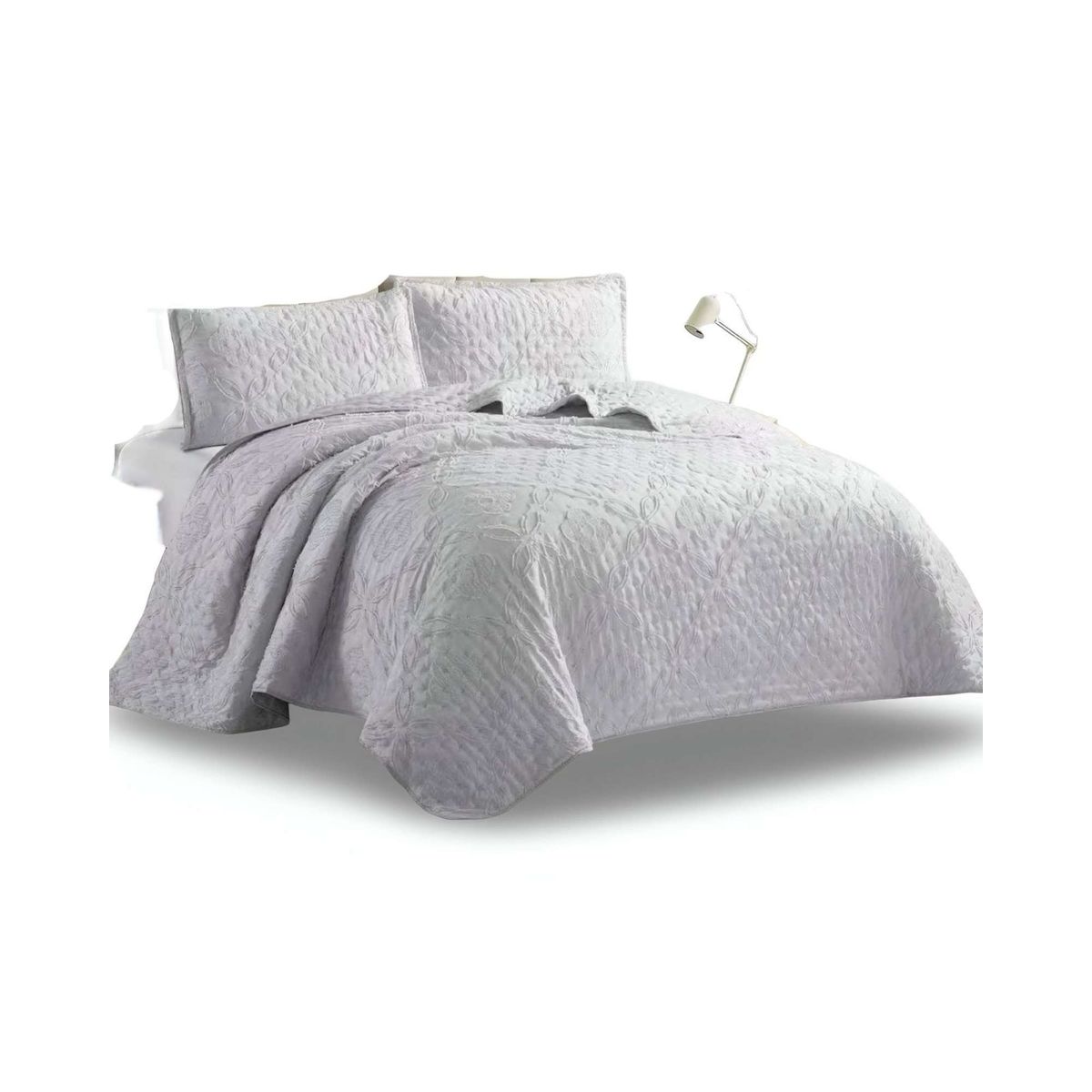 GENERICO - CUBRECAMA QUILT TUFTING DE LUJO SUAVE 2 PLAZAS