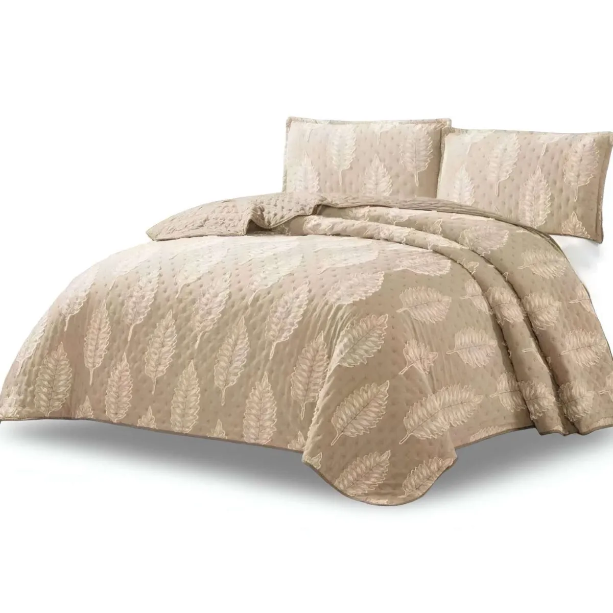 GENERICO - CUBRECAMA QUILT TUFTING DE LUJO SUAVE KING