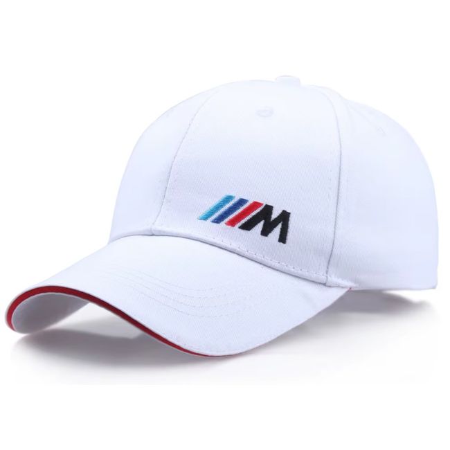 GENERICO - Gorro Jockey Bordado para Serie M Auto Bmw Moto Gp Blanco