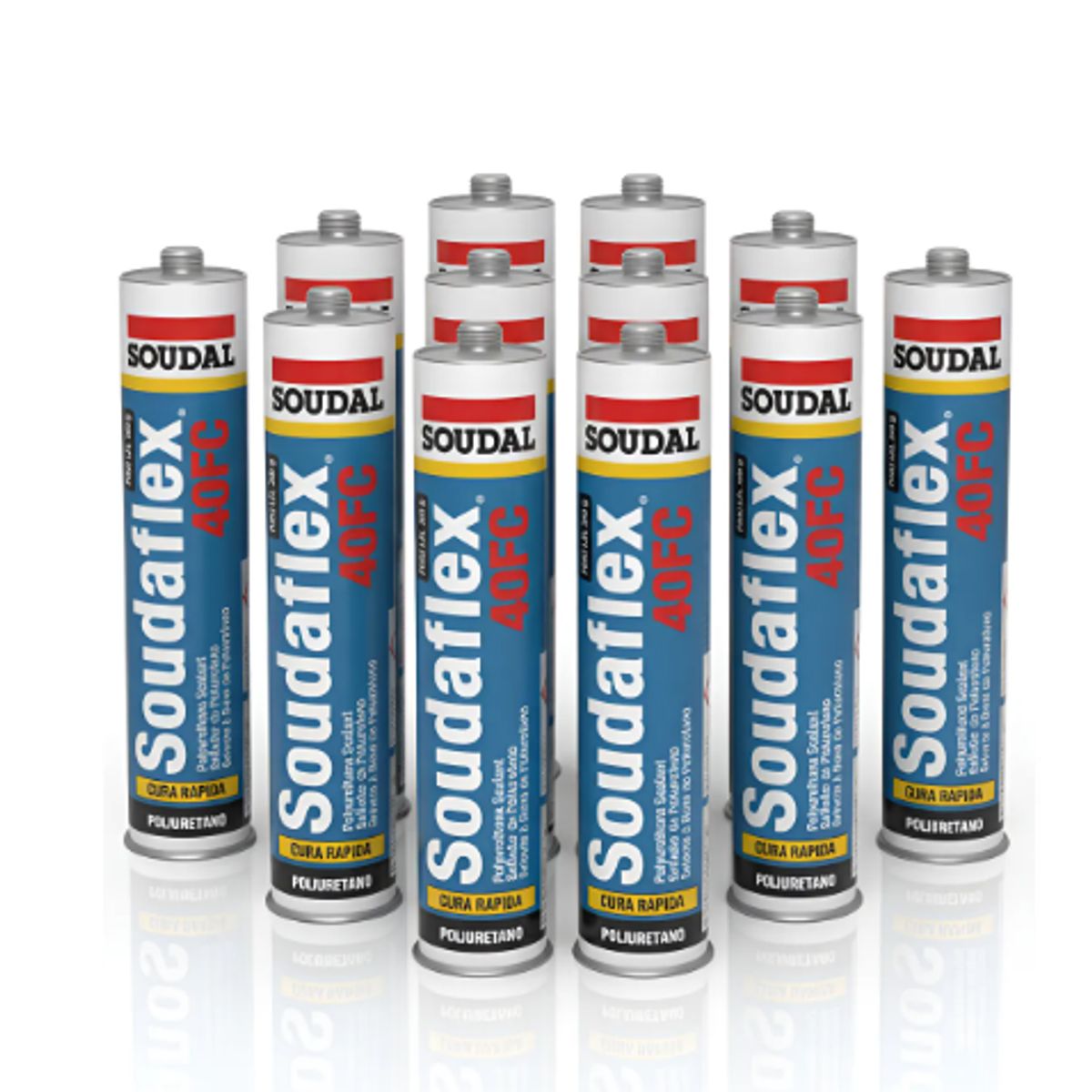 SOUDAL - Sellador De Poliuretano Gris 300 Ml. Soudaflex 40 Fc 12 Unidades