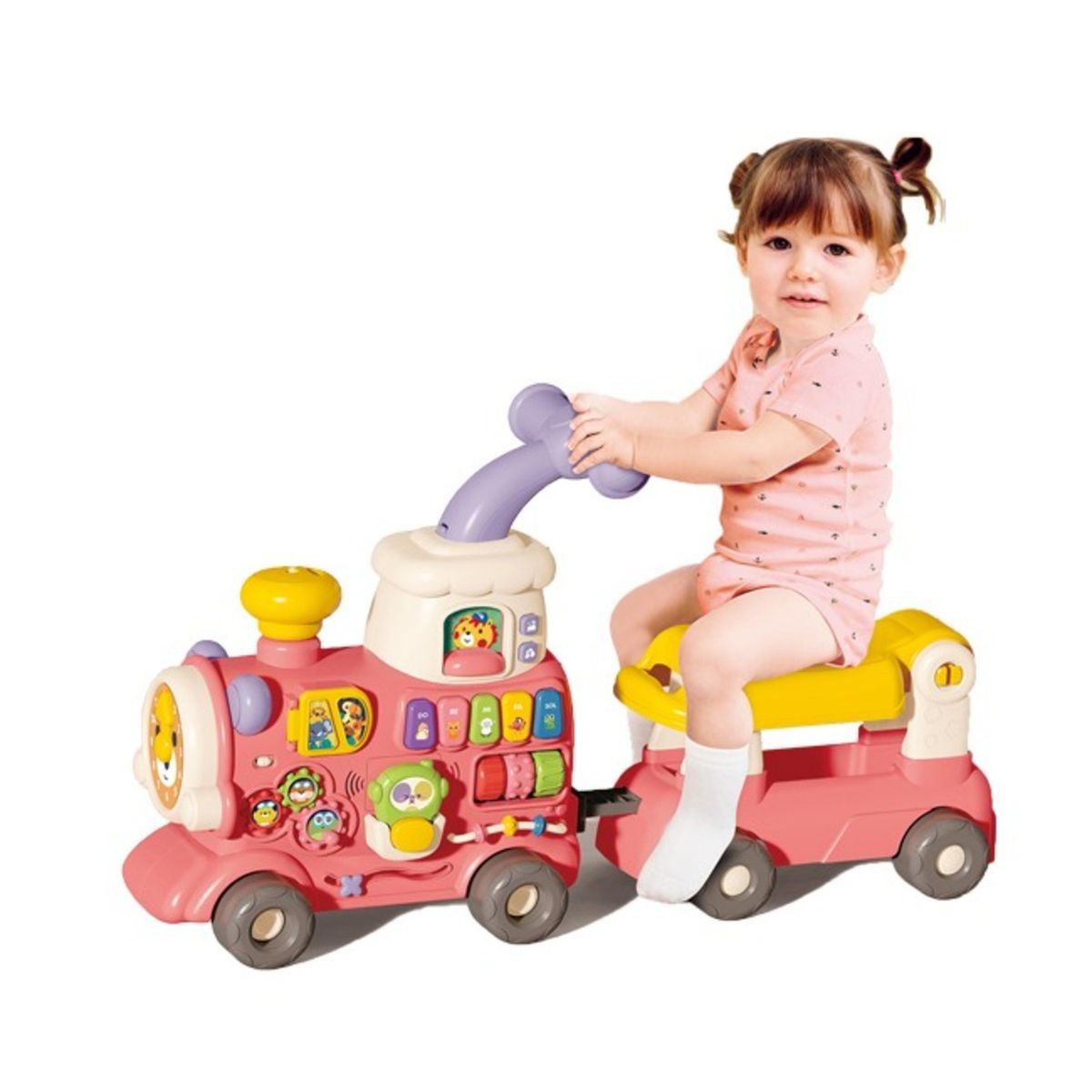 GENERICO - CAMINADOR TREN 5 EN 1 ROSA