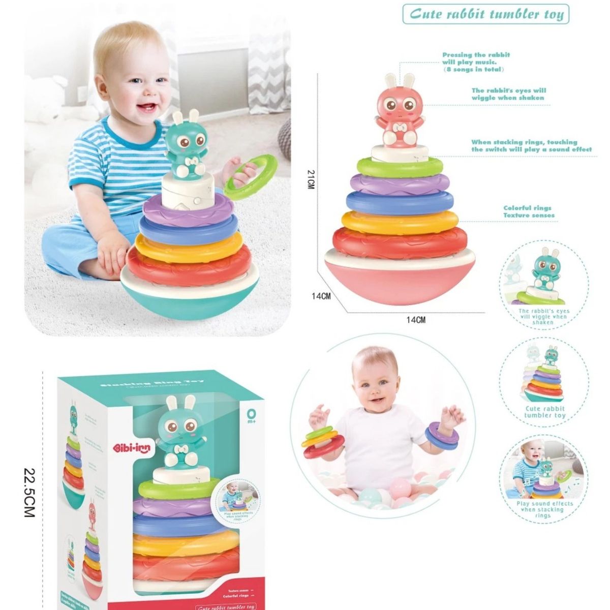 GENERICO - TORRE DE JUGUETE APLILABLE MUSICAL DE BEBE