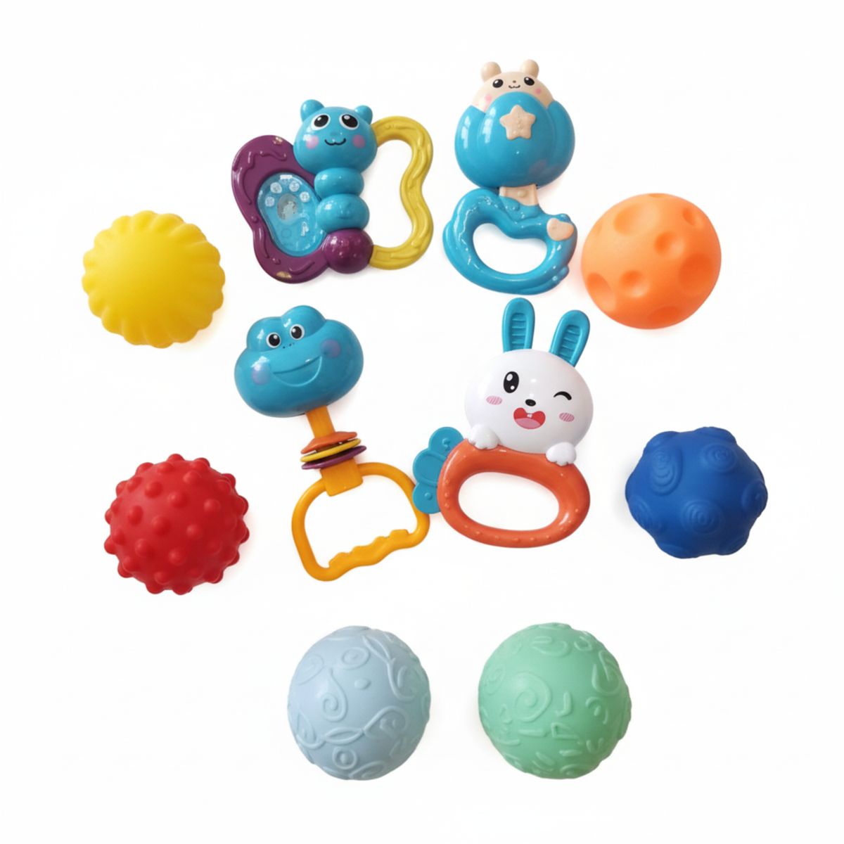 GENERICO - SET SONAJERO CON PELOTAS ESTIMULANTES