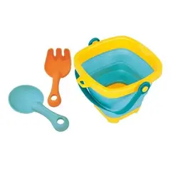 GENERICO - CUBO PELGABLE+JUGUETES DE BAÑO BEBE