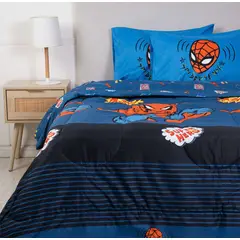 DISNEY - CUBRECAMA NORDICO RELLENO SPIDERMAN 2 PLAZAS PLAZA Y MEDIA