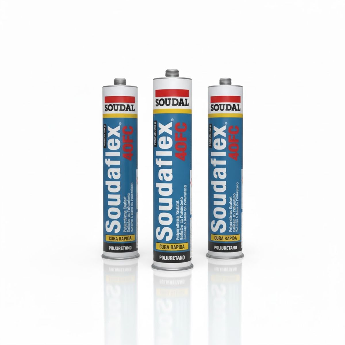 SOUDAL - Sellador De Poliuretano Gris 300 Ml. Soudaflex 40 Fc 3 Unidades