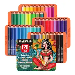 OFERTABKN - Set 120 Lapices Colore Arte Profesional Dibujo Caja Metálica