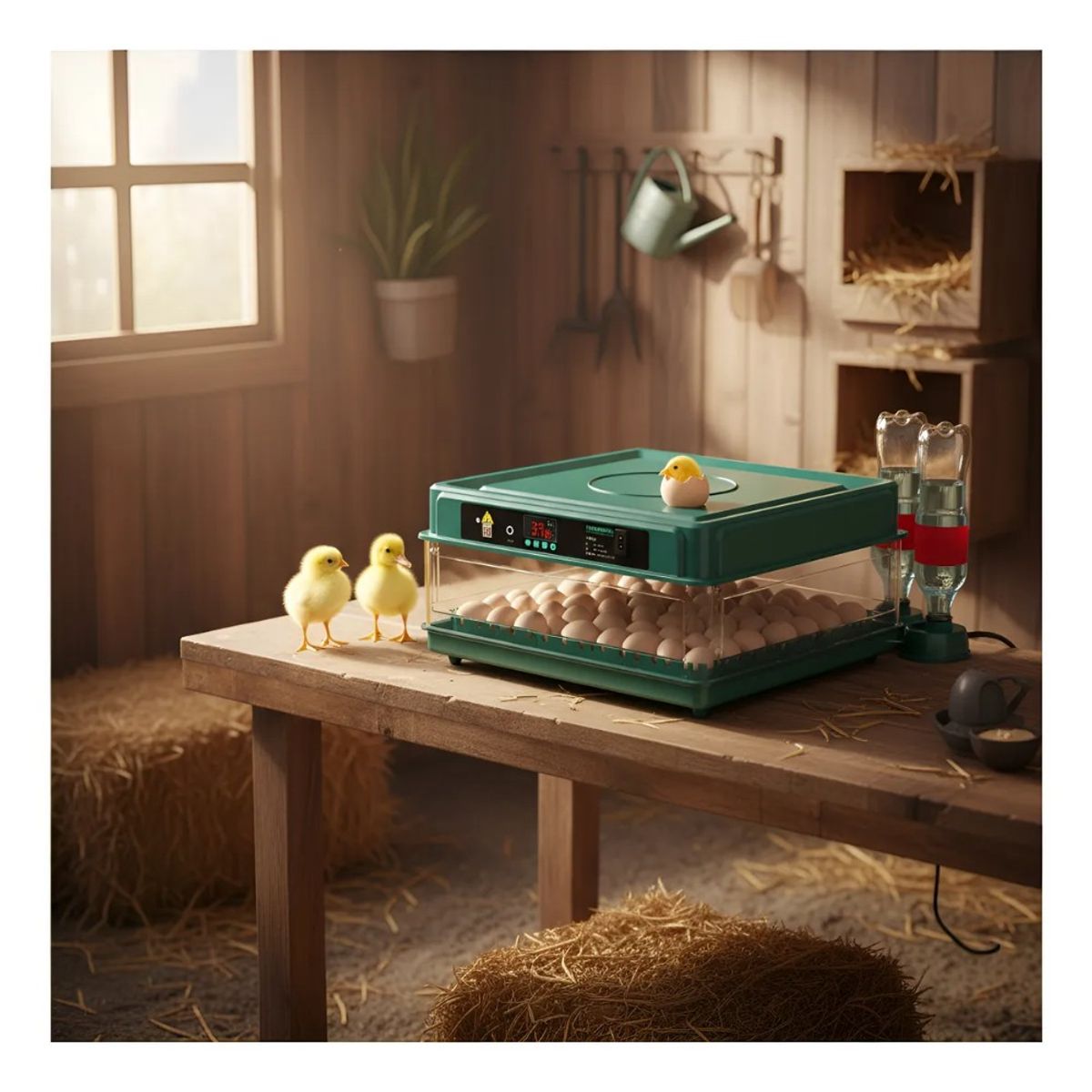 ADLIU - Incubadora Automática Para 48 Huevos 80w Con Pantalla Led