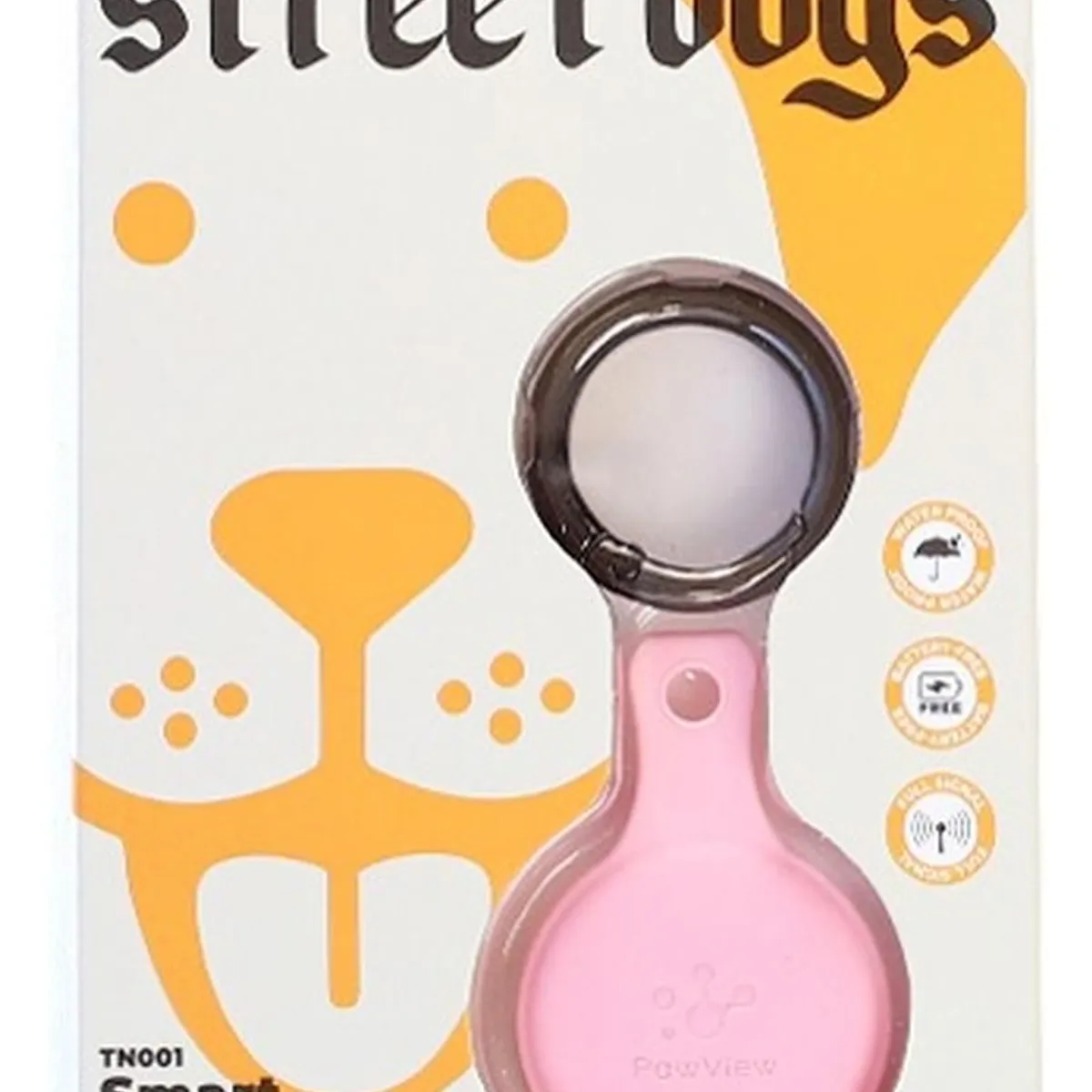 STREET DOGS - Street Dogs Placa Identificación Inteligente Colgante Perros - Rosa