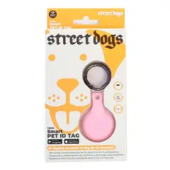 STREET DOGS - Placa Identificación Inteligente Colgante Perros - Rosa