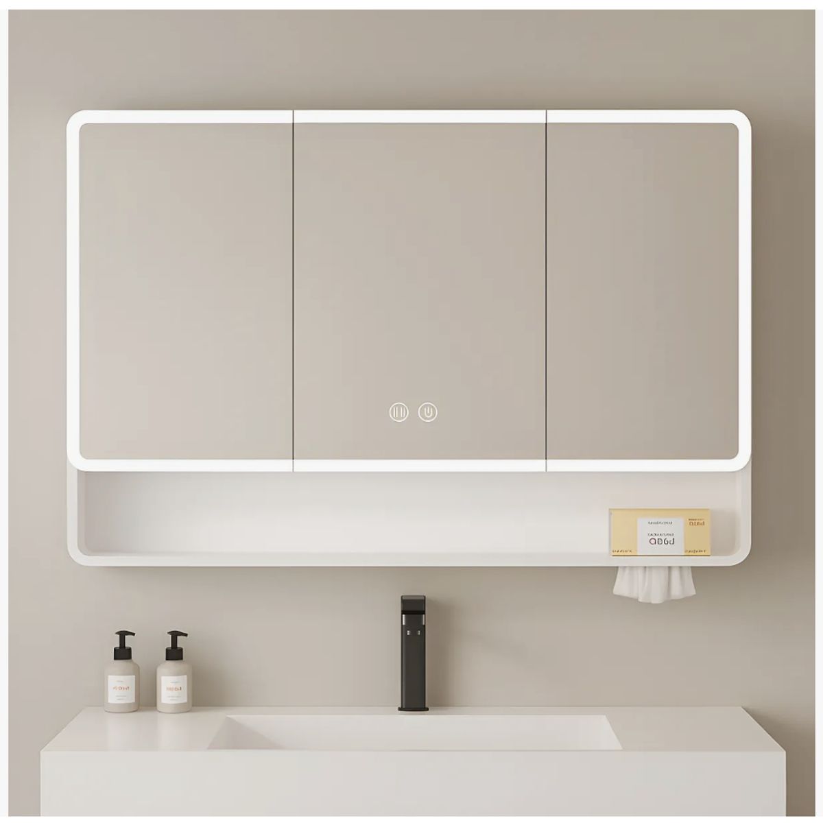 HOMER DESIGN - Botiquin Baño Inteligente Con Espejo Luz Y Antiempañamiento