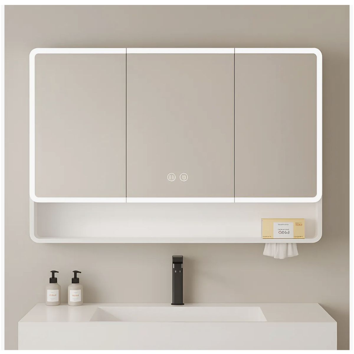 HOMER DESIGN - Botiquin Baño Inteligente Con Espejo Luz Y Antiempañamiento