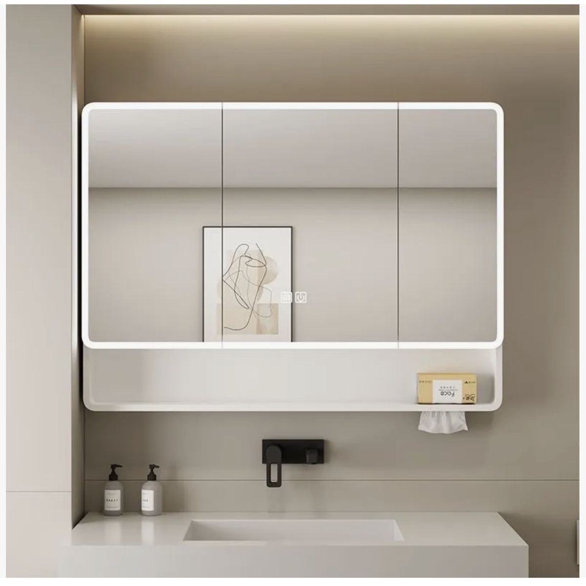 HOMER DESIGN - Botiquin Baño Inteligente Con Espejo Luz Y Antiempañamiento