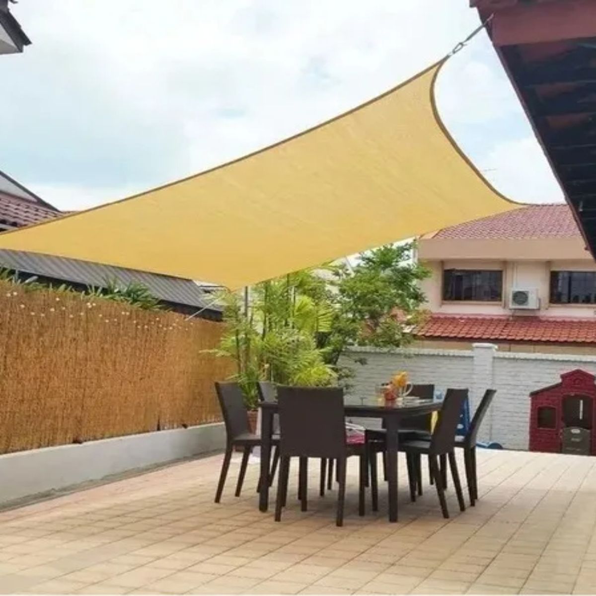 GENERICO - Toldo Rectangular 3x6 Sombra Cubierta Terraza Jardin Terraza