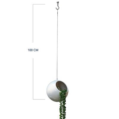 Imagen 2 del producto Macetero colgante de auto riego cerámica esmaltada