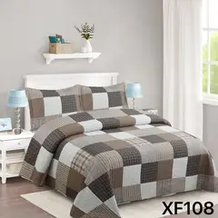 GENERICO - Cubrecama Quilt 2 plazas cuadrado