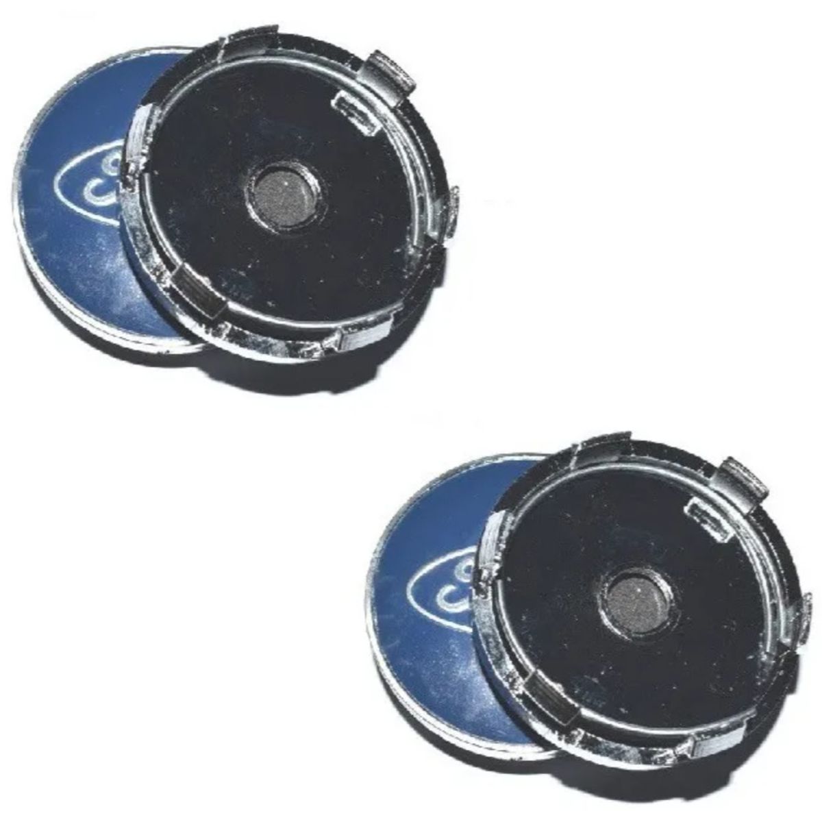 GENERICO - 4 Tapa Centro Llanta Compatible con Ford 60mm Azul