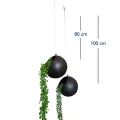 MALMAISON - Set, 2 Macetero colgante de auto riego cerámica esmaltada