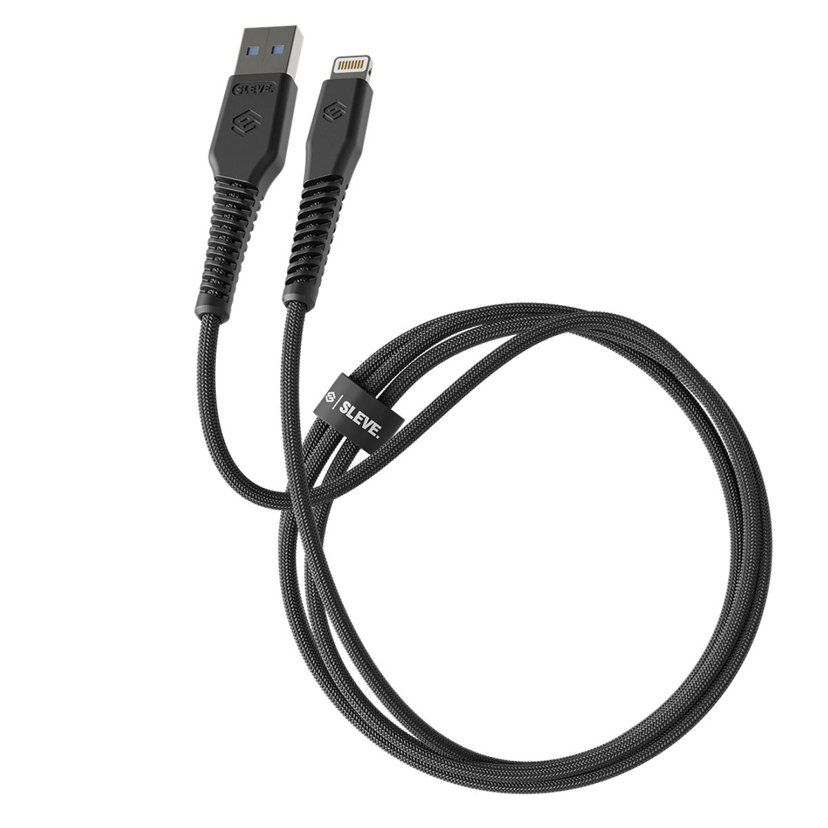 SLEVE - Cable Cargador Sleve Line X Usb A Lightning Black