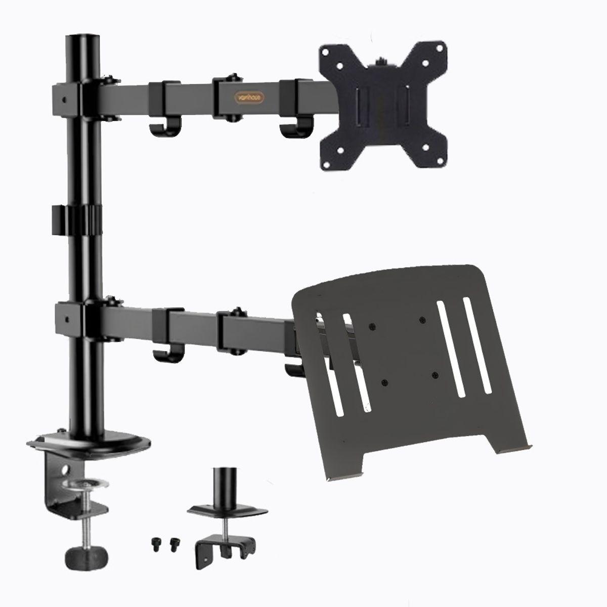 MUNDO MAGIA - Soporte Monitor Y Notebook Brazo Articulado Escritorio 360°
