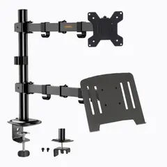 MUNDO MAGIA - Soporte Monitor Y Notebook Brazo Articulado Escritorio 360°