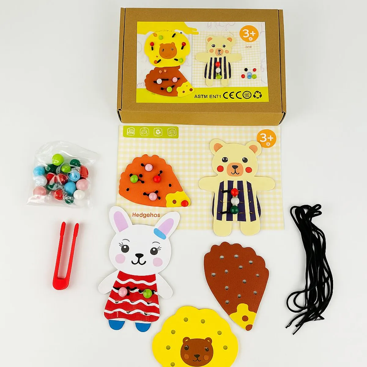 GENERICO - Juego  Mano Y Ojo De Enhebrar, Enlazar Y Ensartar Animal