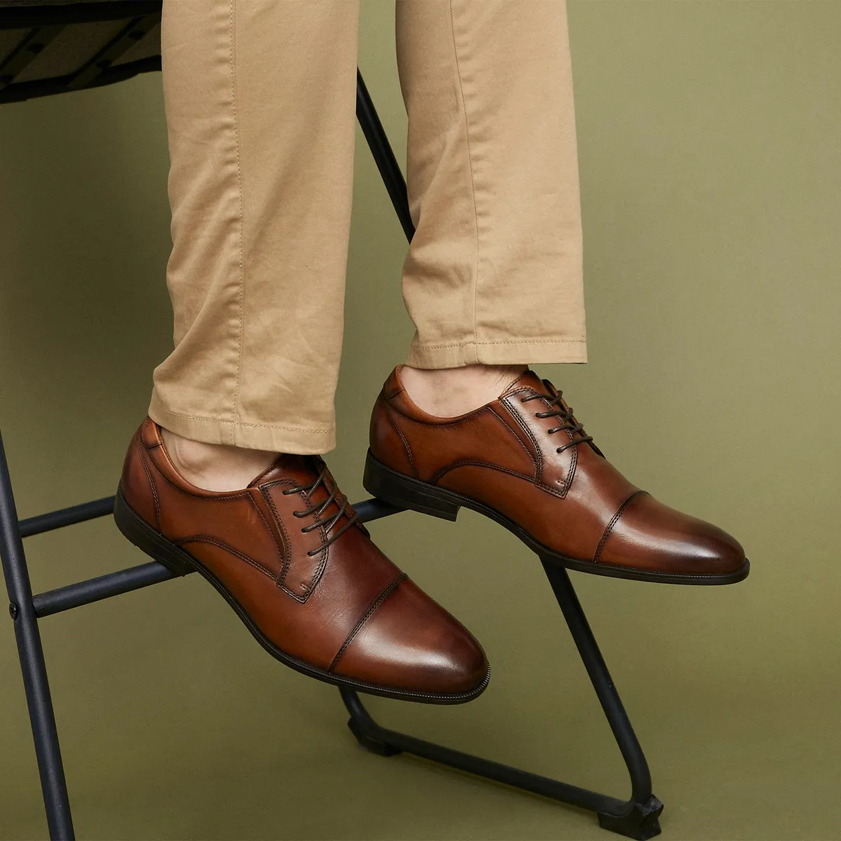 ALDO - Zapato Formal Hombre Cuero Café Aldo