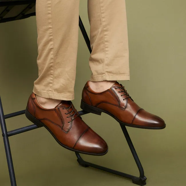 ALDO - Zapato Formal Hombre Cuero Café Aldo