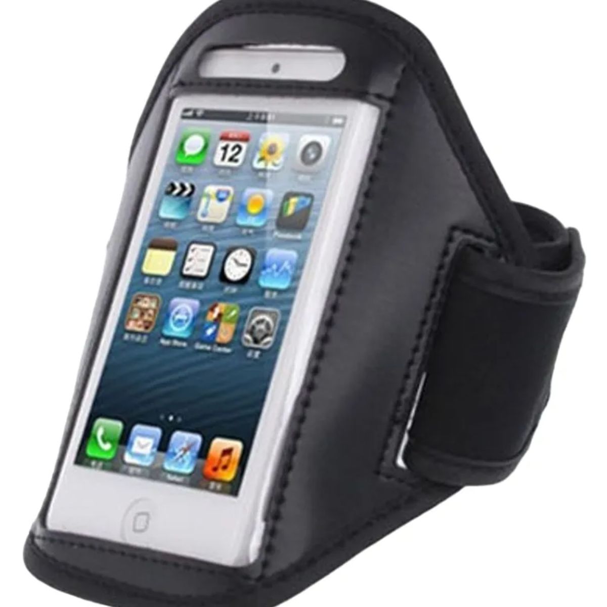 GENERICO - Correa De Brazo Armband Para Iphone 5 Negra Deporte