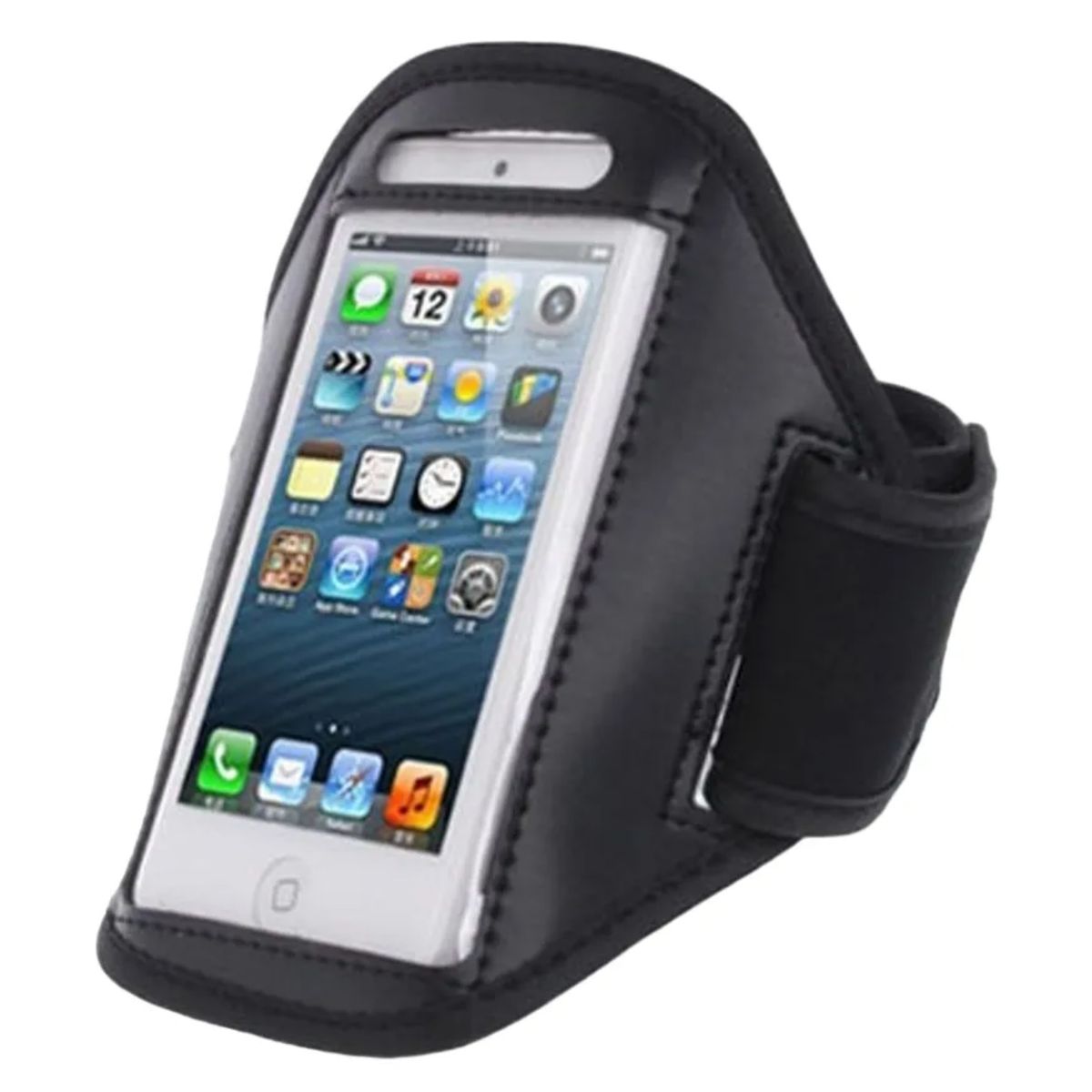 GENERICO - Correa De Brazo Armband Para Iphone 5 Negra Deporte
