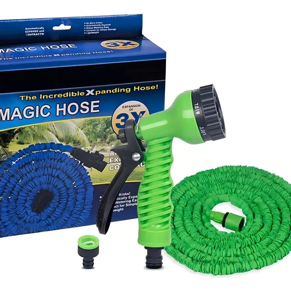 MOVI - MANGUERA EXPANSIBLE HASTA 22.5 MTS CON ROCIADOR DE 7 POSICIONES