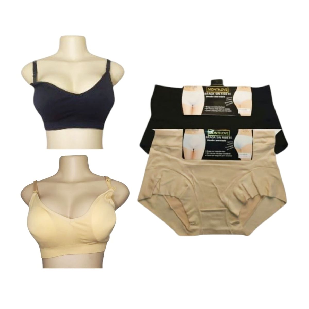 FASHIONS - Pack 2 sostenes lactancia 2 calzones