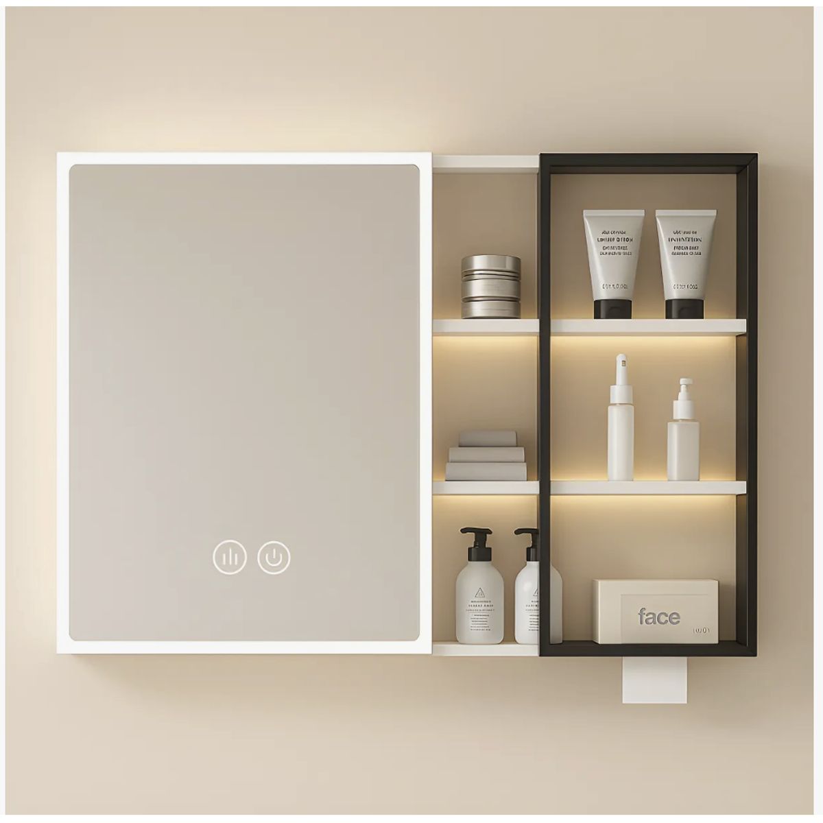 HOMER DESIGN - Botiquin Baño Inteligente Con Espejo Luz Y Antiempañamiento