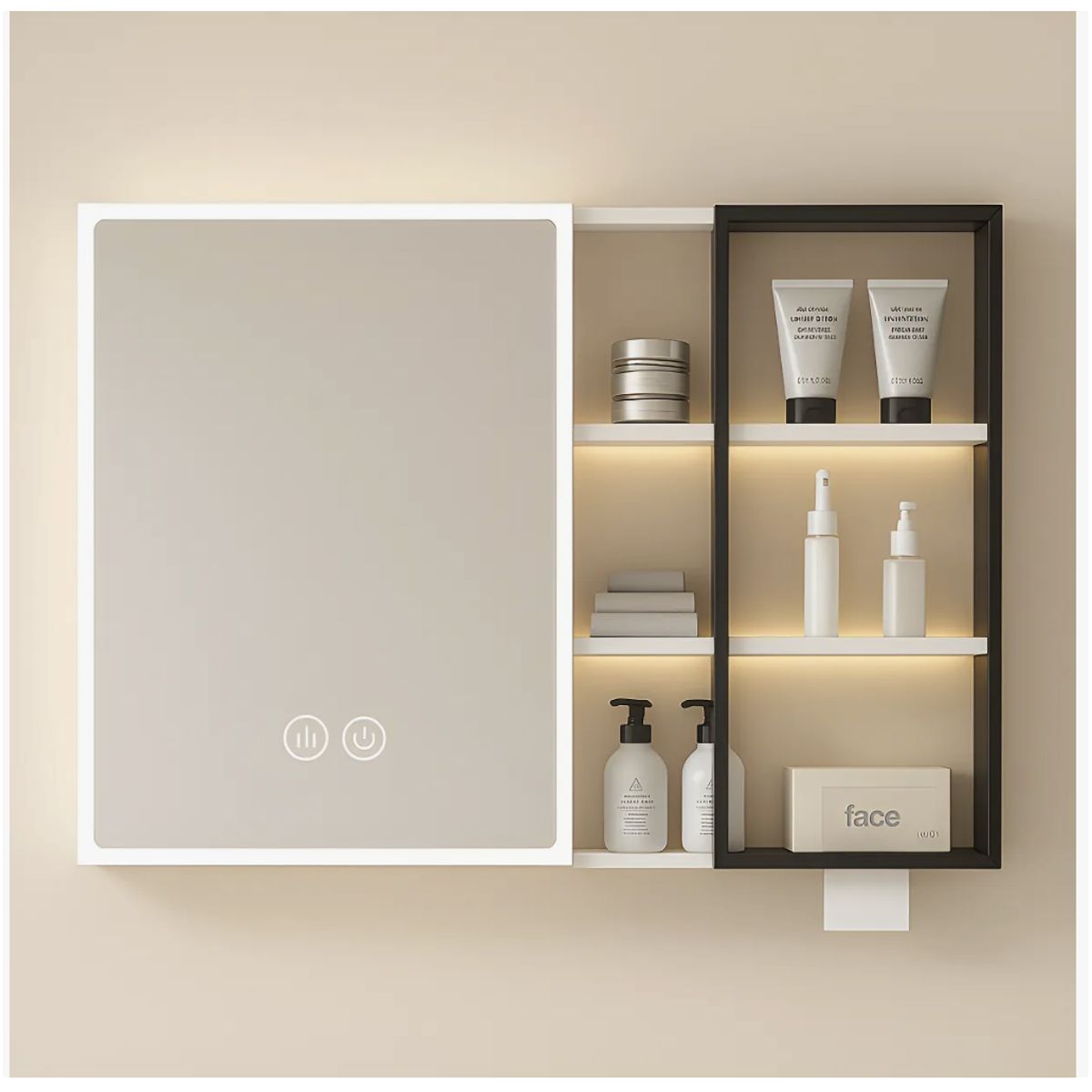 HOMER DESIGN - Botiquin Baño Inteligente Con Espejo Luz Y Antiempañamiento
