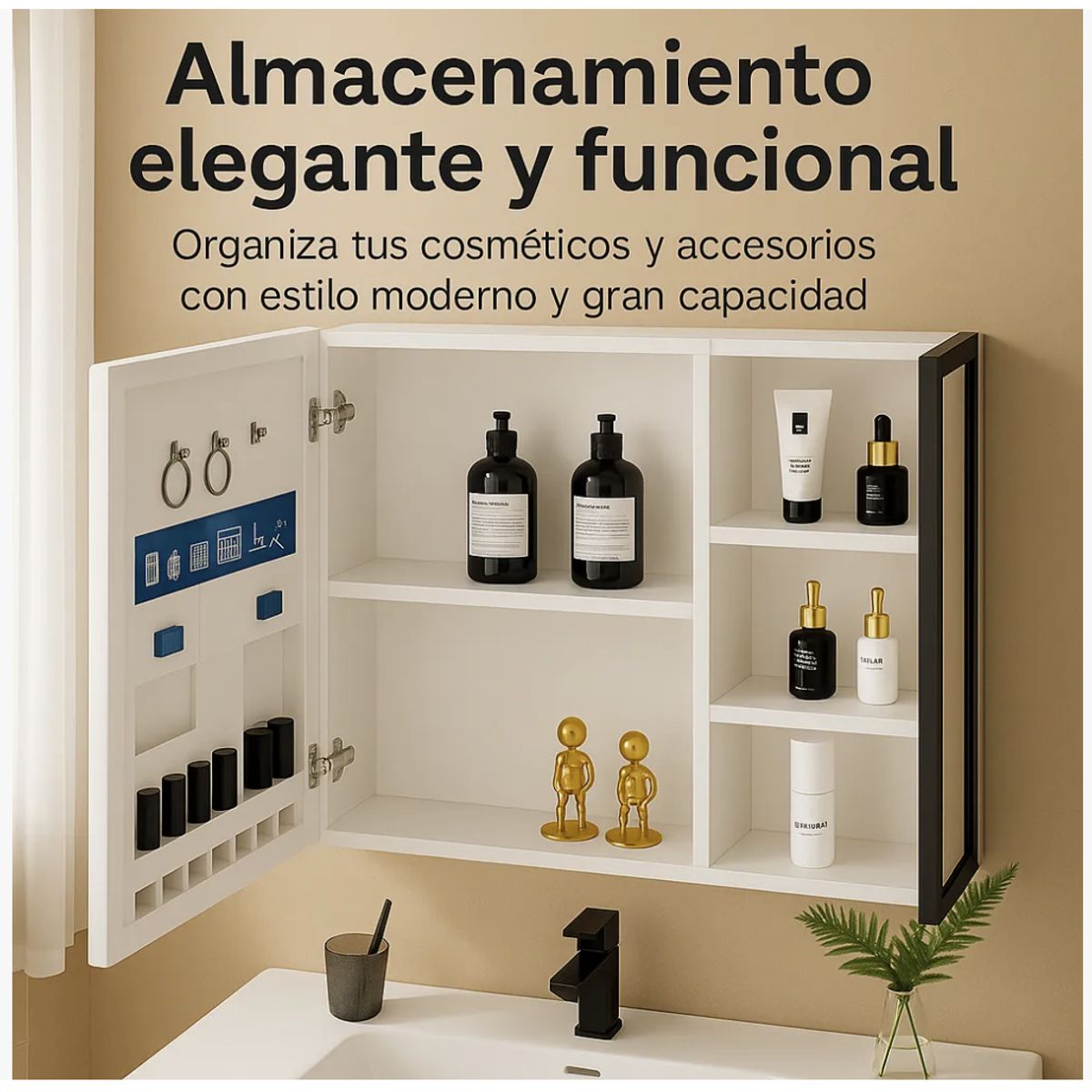 HOMER DESIGN - Botiquin Baño Inteligente Con Espejo Luz Y Antiempañamiento