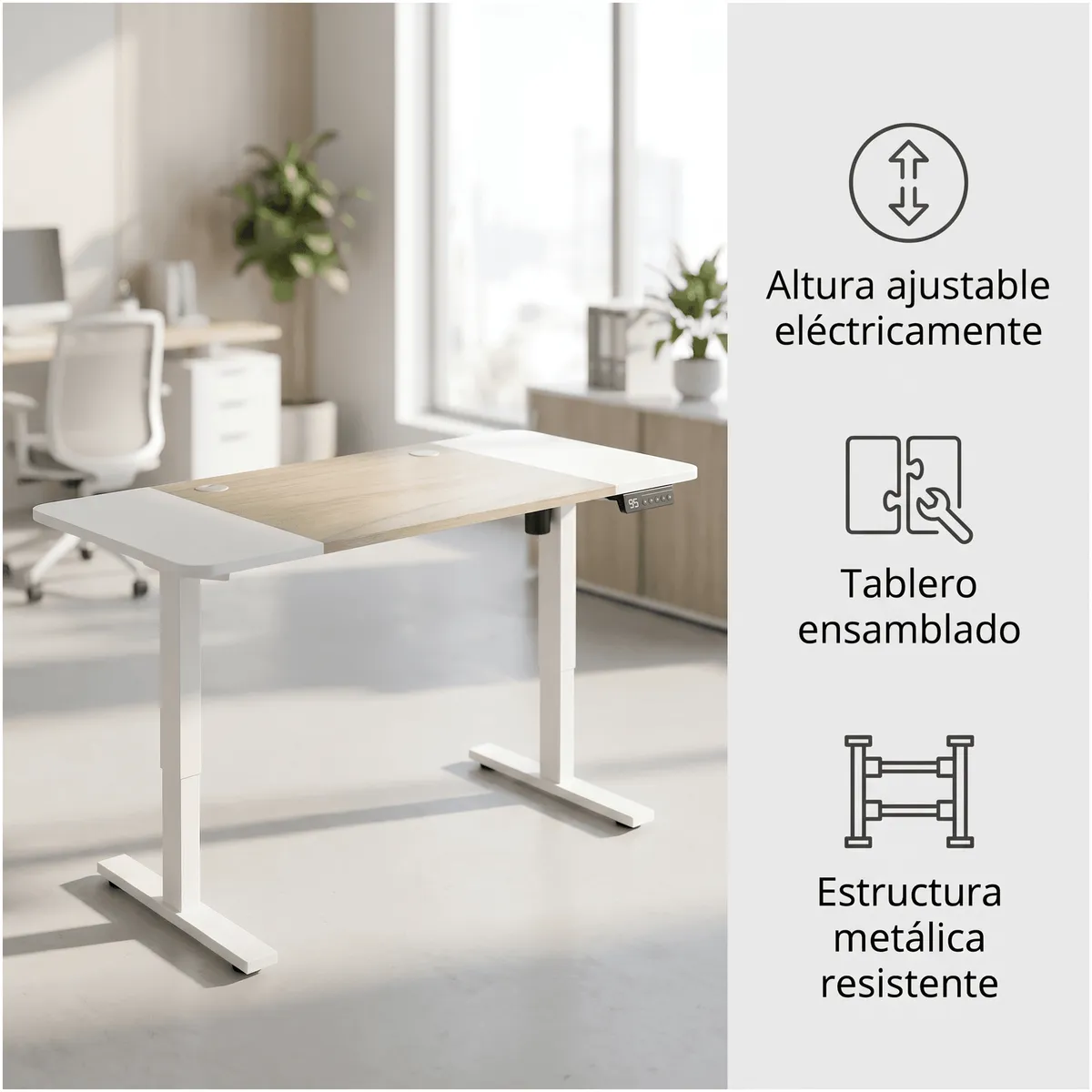 Escritorio Altura Ajustable Eléctrico 120cm Profesional, marca HOMER DESIGN - Foto 2