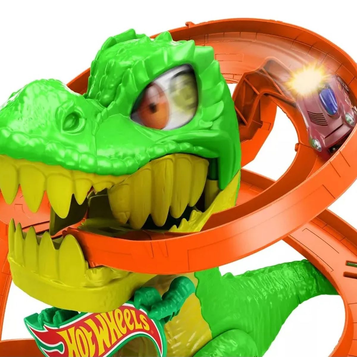 HOT WHEELS - Hot Wheels City Pista T-rex Vs Estación De Bomberos Multicolor