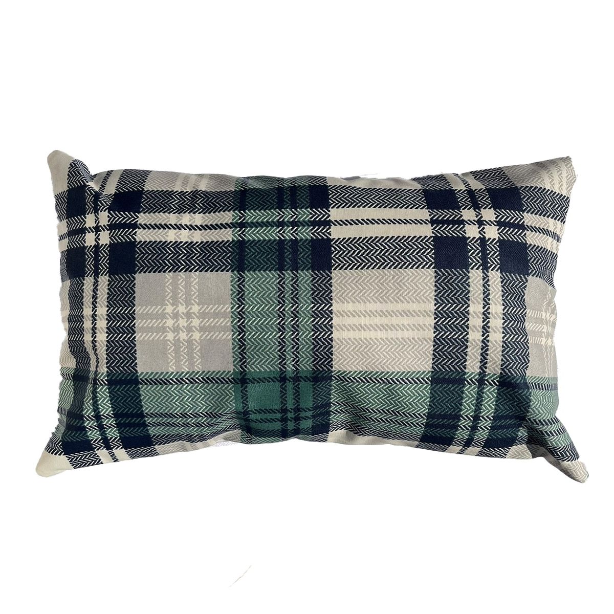 ELIZABETH PEPER - Cojin Decorativo Diseño Escoces Verde 50x30 Relleno