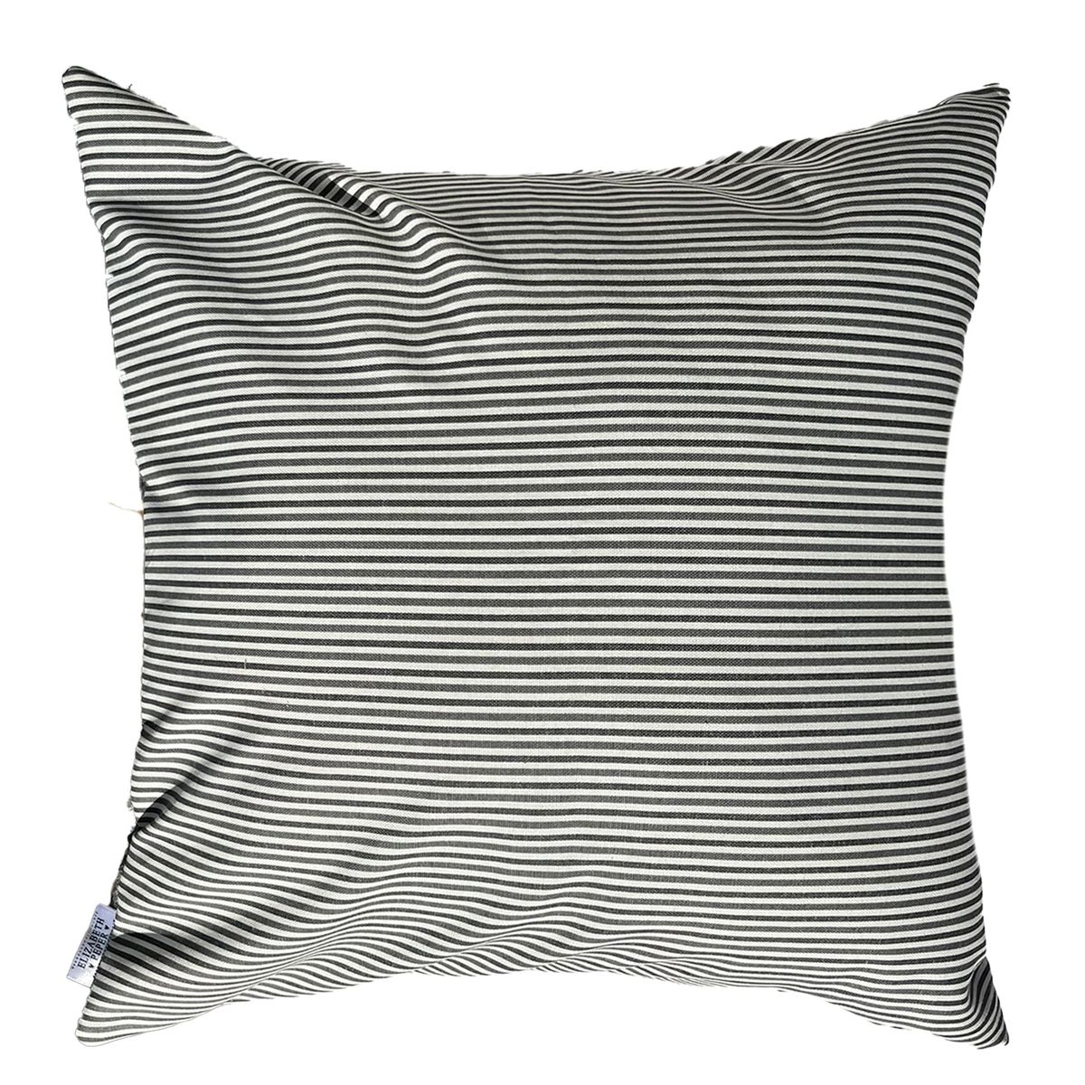ELIZABETH PEPER - Funda Cojin Decorativo Diseño Rayas Gris 60x60