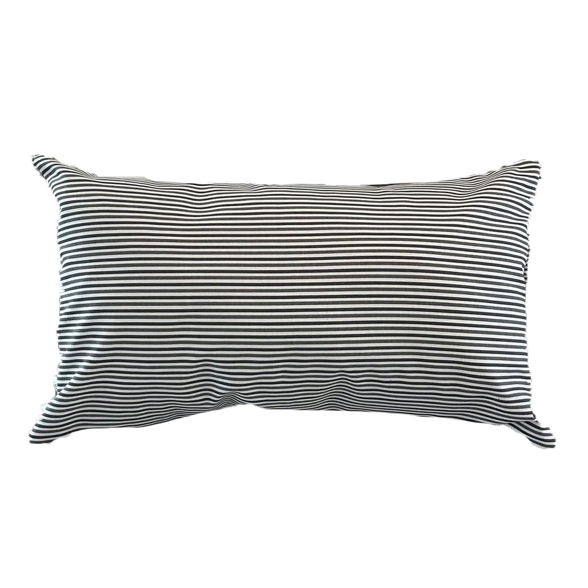 ELIZABETH PEPER - Cojin Decorativo Diseño Rayas Gris 60x40 Relleno