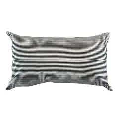 ELIZABETH PEPER - Cojin Decorativo Diseño Rayas Gris 60x40 Relleno