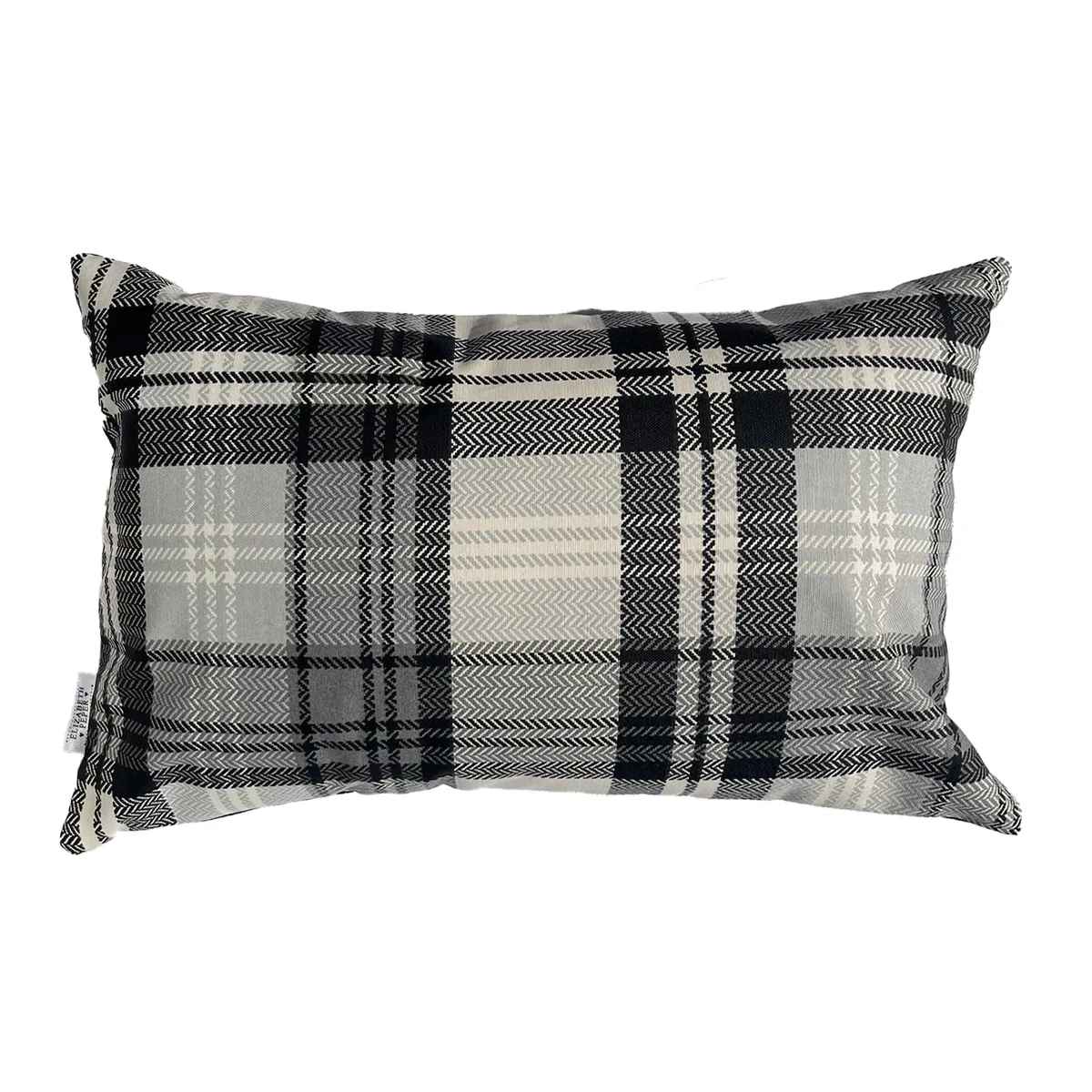 ELIZABETH PEPER - Funda Cojin Decorativo Diseño Escoces Negro 80x40